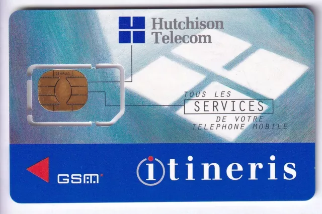 Telecarte Gsm Sim Collector .. France Itineris Hutchinson +N° Chip/Puce Neuve