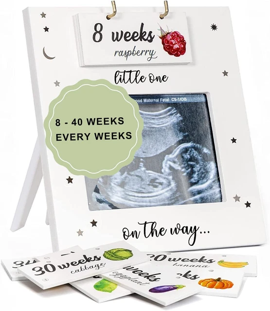 Sonogram Picture Frame - Weekly Fruit & Vegs Pregnancy Milestone, Pregnancy T...