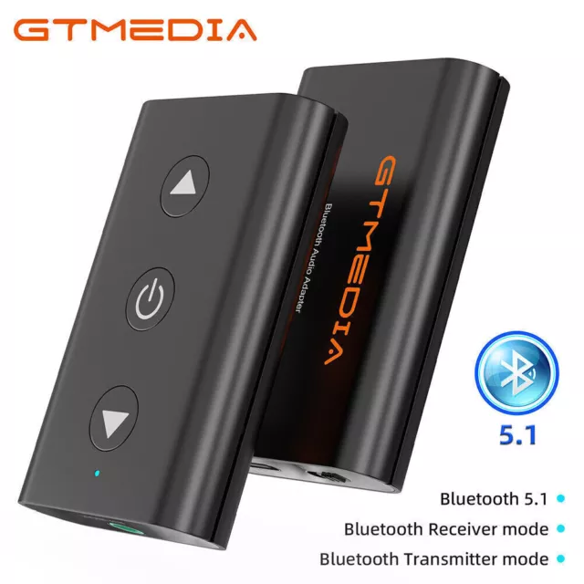 Bluetooth 5.1 Receiver Transmitter AUX 2 in1 Stereo Music Home Car Audio Adapter