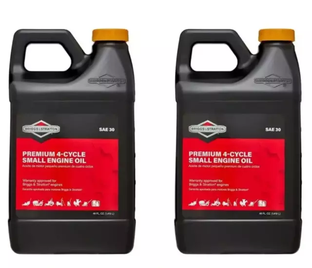 Mower 4 Cycle 48Oz Engine Oil For Lawnmower Push Mower Tractor Care SAE 30W, 2PK