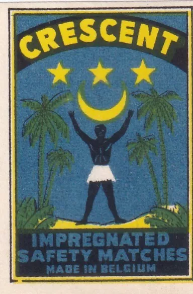 EGYPT CRESCENT Matchbox LABEL ,