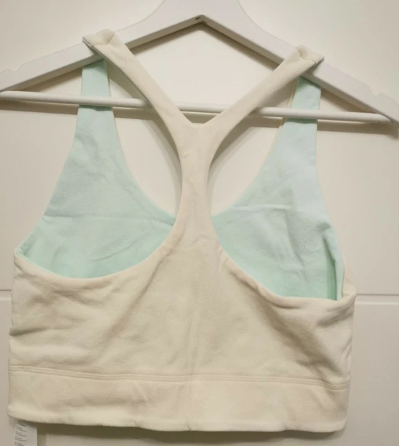 Fabletics Damen Simone Sculptknit Resversble Sport Bra Gr. L Kokosnuss/Eiswürfel 3