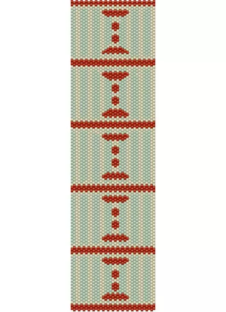 Patrón de pulsera con cuentas de puño de peyote de 36 abstractos de Karen Zumbrun