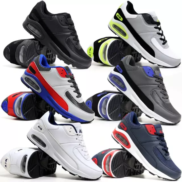 Mens Air Shock Absorbing Casual Running Walking Trainers Jogging Gym Shoes Size