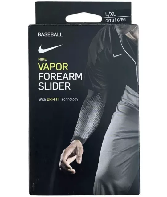 Nike Pro Vapor Forearm Slider 3.0 Baseball Sleeve Men’s L/XL Blk Silver Football
