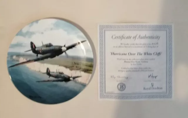 Two Raf Heroes Of The Sky Display Plates: Hurricane & Mosquito  (Royal Doulton) 