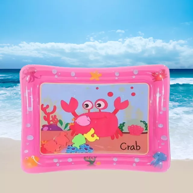Animal Water Mat PVC Baby Water Play Mat Double Edge for Activity (Crab)