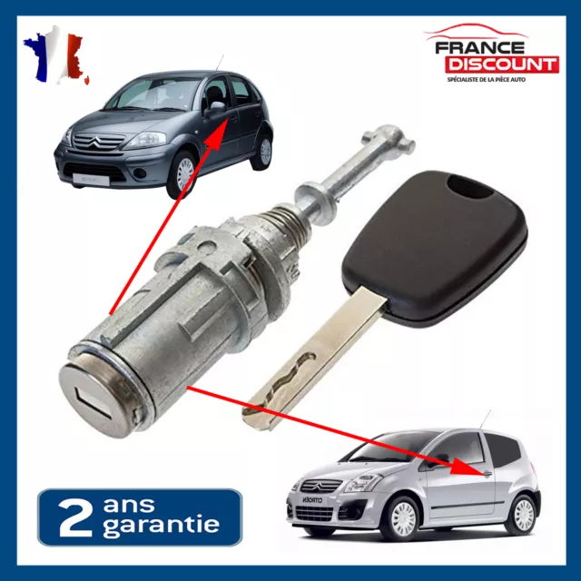 Barillet de Porte Avant Gauche pour Citroën C2 & C3 = 9170W9 9170T9