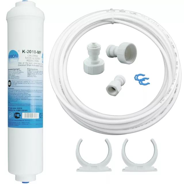 Wasserfilter für SBS Kühlschrank inkl. Anschluss Komplettset für Samsung LG uvm.
