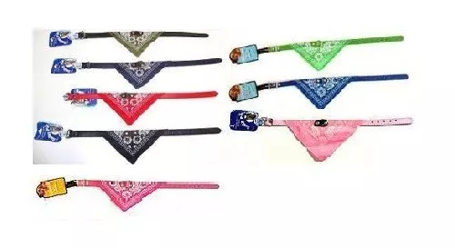 Small Strong Adjustable Bandana Collar  For Pet Cat Dog Doggie Puppy Leather