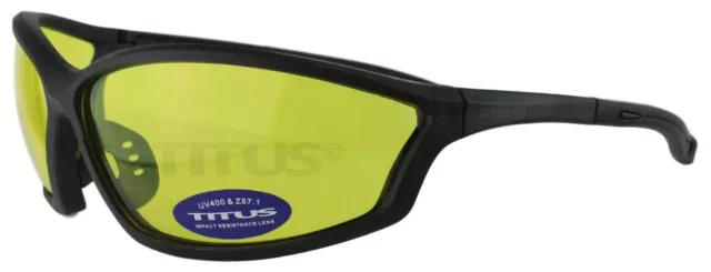 Titus G27 Competition w Rx-able Lens Safety Glasses Shooting Motorcycle ANSI Z87