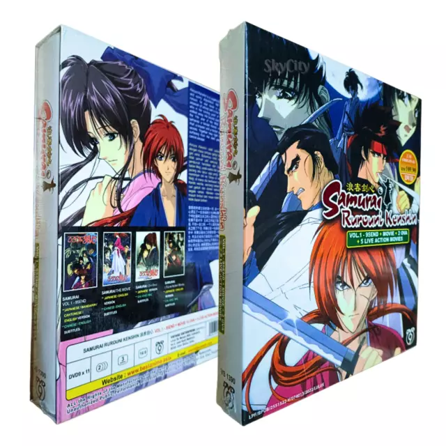 Samurai X - Rurouni Kenshin (VOL.1 – 95 End + Movie + 2 OVA + 5 Live  Movies) ~