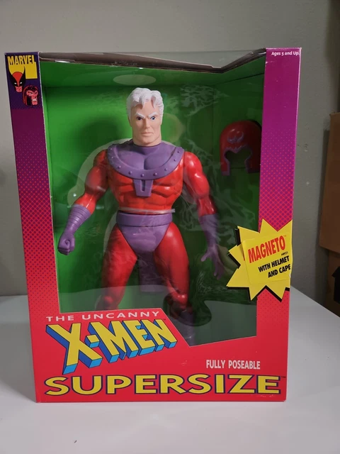 Toy Biz Marvel X-Men MAGNETO 16" Super Size Evil Mutant Figure With Cape 1991