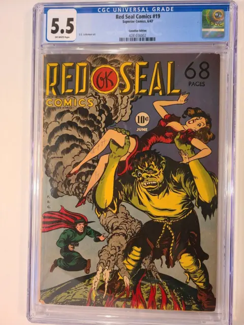 Red Seal Comics # 19 Supirior 1947 Cgc 5.5 Canadian Edition