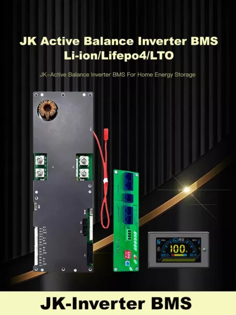 JK BMS, Wechselrichter BMS, JK-PB2A16S20P, mit 4,3" Display, Bluetooth, Balancer