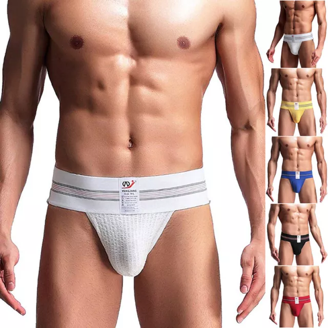 SEXY MENS UNDERWEAR Bulge Pouch Jock Strap Cotton Sports Shorts