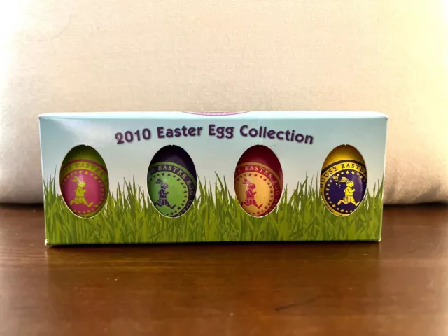 2010 Commemorative White House Easter Eggs - Set of 4 - New in Box