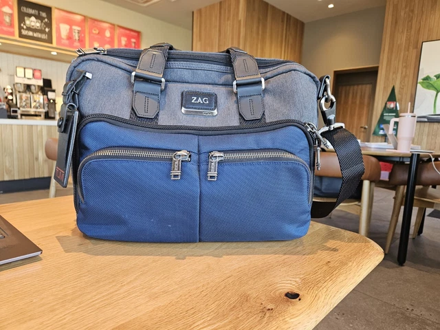 Tumi Alpha Bravo Albany Slim Briefcase - Blue & Grey