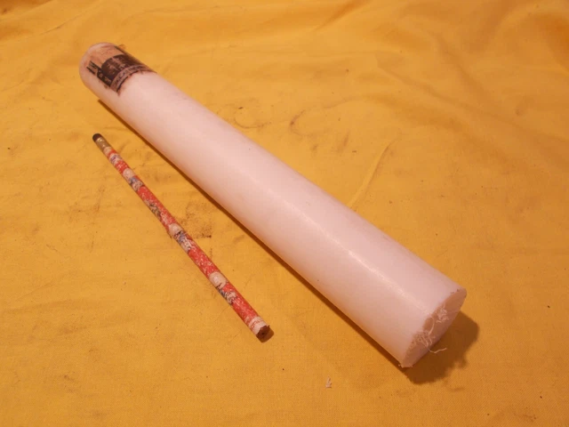 ERTALYTE ROD PET-P machinable white plastic round bar 1-1/2" OD x 11-1/4" LONG