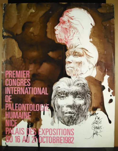 Cartel Firmada Por Raymond Moretti Ie Congreso De Paleontología Humana Niza