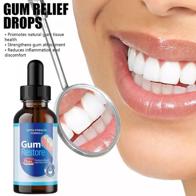 1/2/3x Gum Regrowth Drops 30ml Treatment Natural For Oral-Care Restoration