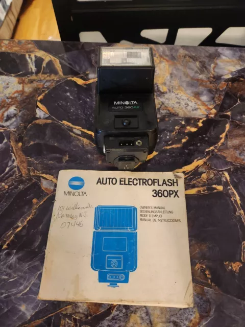 Minolta Auto Electroflash 360PX with Manual - for TTL Cameras