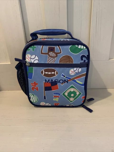 Pottery Barn Kids Mackenzie Classic Lunch Bag Sports Baseball Mono MASON