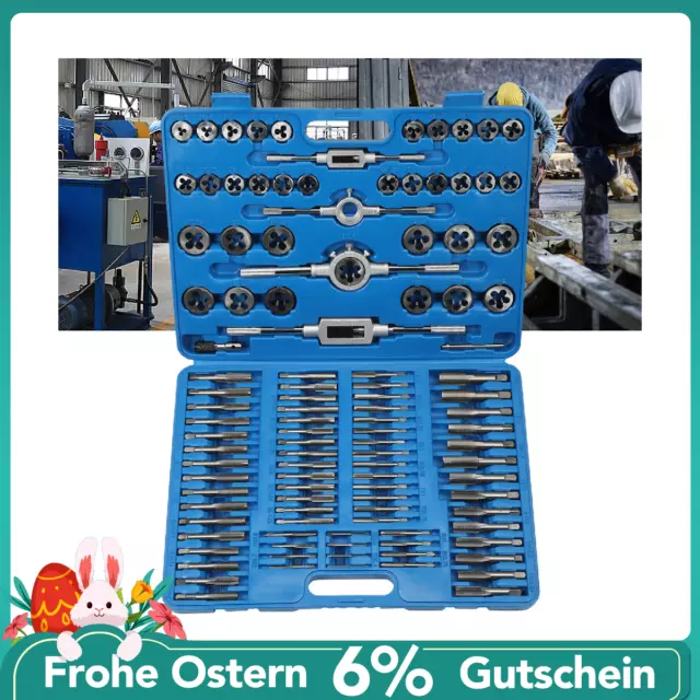 110 teile. Gewindeschneider Set M2 - M18 Fein Gewinde metrisch Bohrer Satz DE