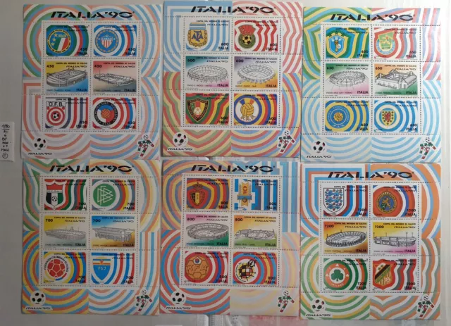 Italy Repubblica 1990 Calcio Italia 90 Completa -  36 Stamps New**