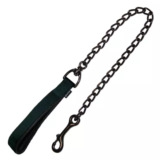 Gloria Classic Black Chain Dog Lead (120 x 0.2cm) (Black)