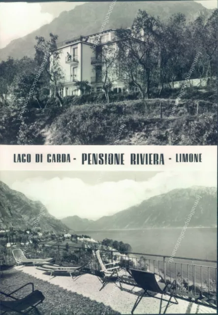 g315 cartolina provincia di brescia lago di garda pensione riviera limone