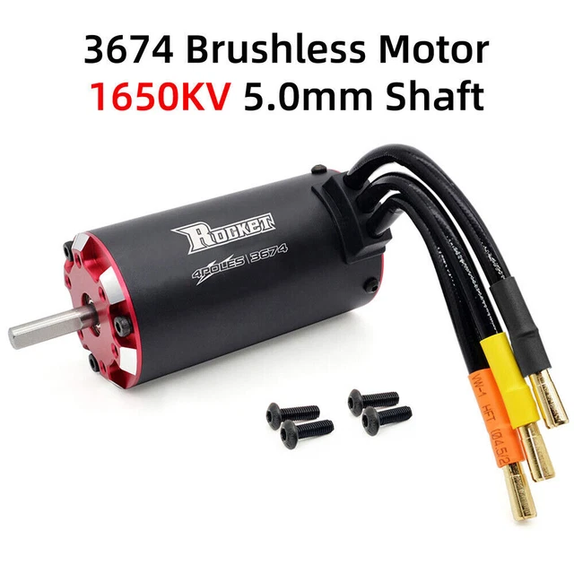 Rocket 3674 1650KV Brushless Motor With Temperature Sensor for 1/8 1/10 RC Car