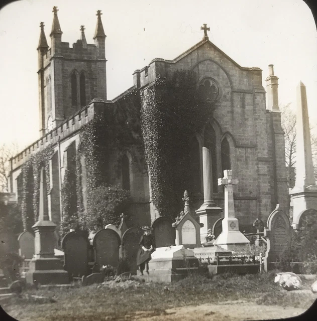 Fulwood Kirche nr. Sheffield. Suggest 1900er Jahre. Magic Latern Rutsche.