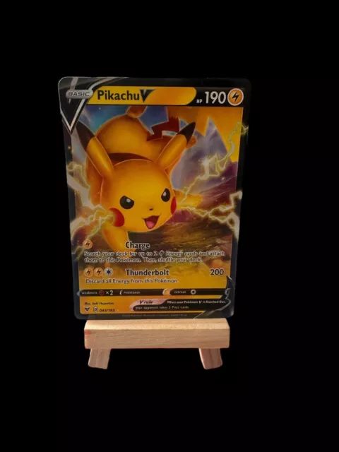 Pikachu V - 043/185 - Halbe Kunst - Lebendige Spannung - Pokemon - fast neuwertig/neuwertig