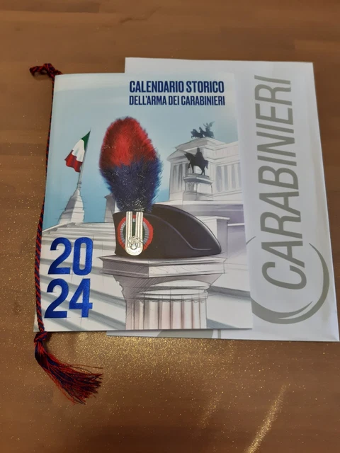 CALENDARIO STORICO DEI CARABINIERI anno 2024 con cordino e busta originale