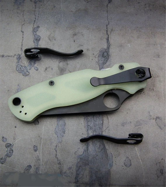 Titanium Deep Carry Pocket Clip For Spyderco PM2 Para 3 Smock Manix 2 USA