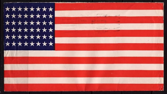 WW2 Era American Flag Patriotic Postal History Cover Stendel Envelope