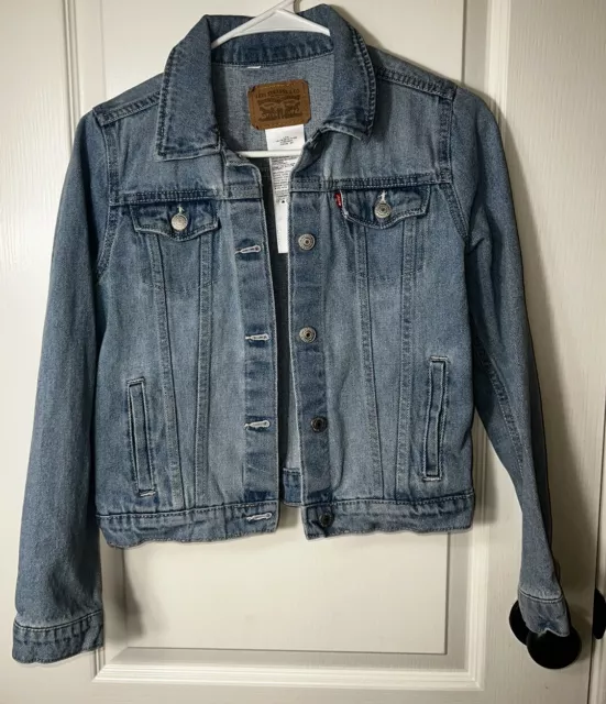 Levi’s Jean Jacket Girls Size Large L Button Up Denim