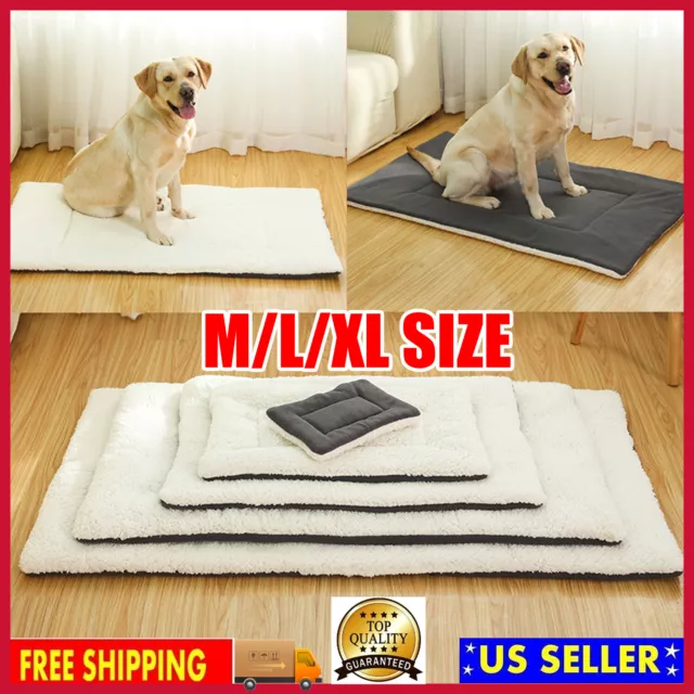 Pet Dog Cat Bed Calming Sleeping Kennel Puppy Super Soft Mat Pad Warm Nest