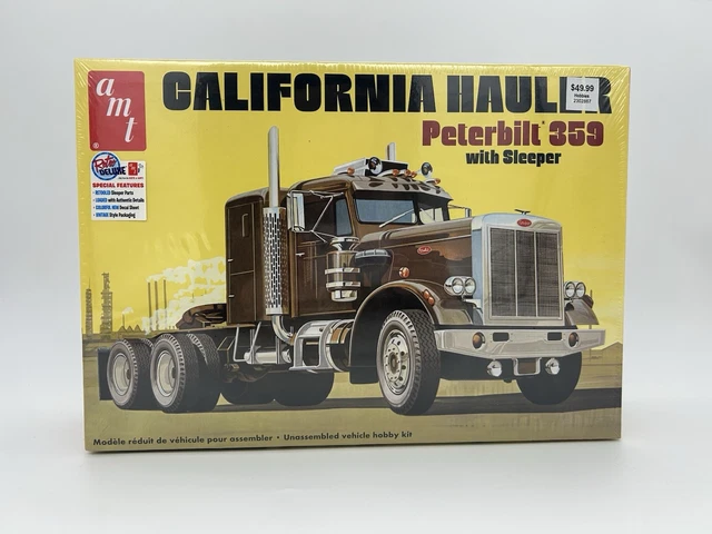 Maquette AMT – Peterbilt 359 California Hauler 6x4 – Échelle Inconnue – Neuf