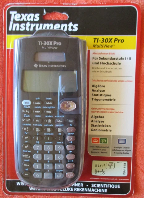 Texas Instruments Ti 30x Pro Multiview Bedienungsanleitung TEXAS INSTRUMENTS TI-30X Pro Multiview wissenschaftl. Taschenrechner