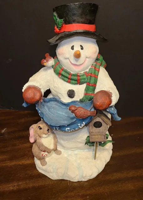 Regal: Let It Snow Snowman Bird Feeder 15" tall Resin ● 15098 NOS NEW OLD STOCK