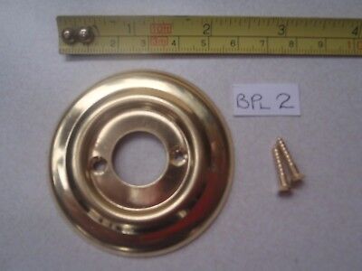 A 60 mm DIA PRESSED BRASS DOOR KNOB ROSE / BACK PLATE FOR RIM LOCK FIT ETC BPL 2