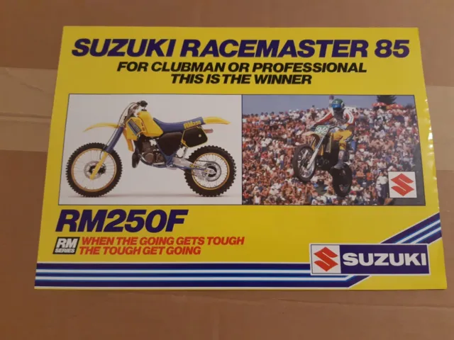 Suzuki RM250 1985 Motocross MX Sales Brochure Leaflet Original 1980's 80's
