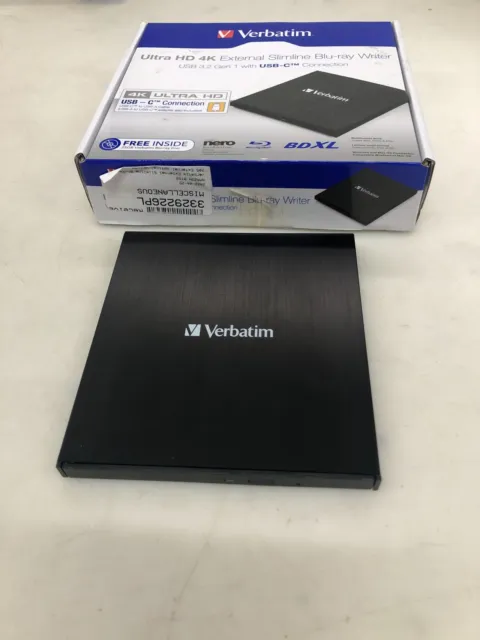 Verbatim Ultra HD 4K masterizzatore Blu-Ray esterno slimline (43888)