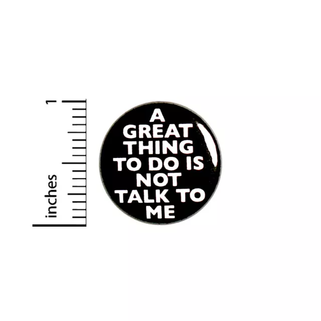 FUNNY INTROVERT BUTTON Don't Talk To Me Humor Jacket Backpack Badge 1 ...