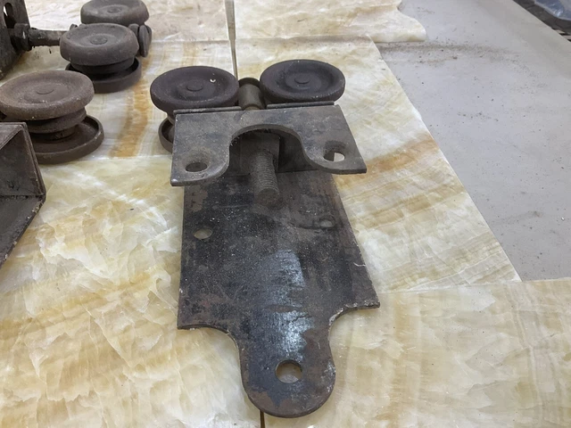 Vintage Barn Door Rollers, Rolling Door Hardware, Architectural Lot Of 4 All Of 2