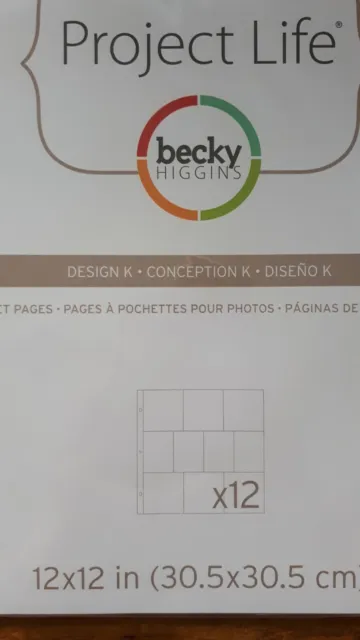 Project Life Design K 12 x 12” pocket pages x 2 packs
