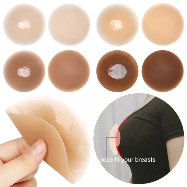 Large Sticky Nipple Covers Breast Womens Silicone Pasties Nippleless Covers