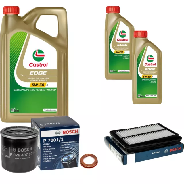 Bosch Inspection Set 7 L Castrol 5W-30, M pour Nissan Qashqai II 1.6